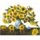 Sunflowers in a China Vase